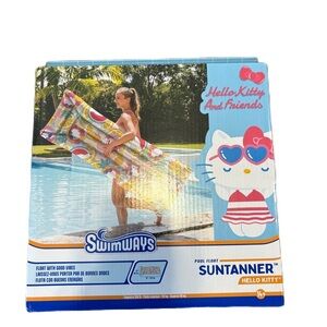 Swimways Hello Kitty Pool Float Suntanner NEW Bed Inflatable